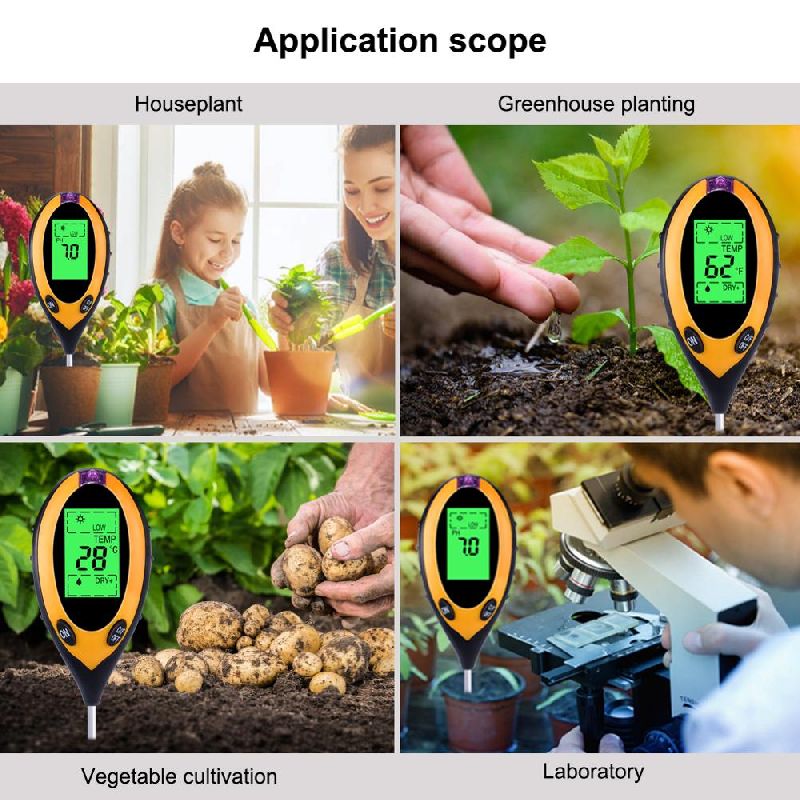 Digital 4 in 1 Soil Tester – humidity/ temperature/light / PH