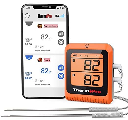 ThermoPro TP920 Wireless Meat Thermometer/ two Probes/ Bluetooth/ up to 150 m. Range/ -10˚C to 300˚C