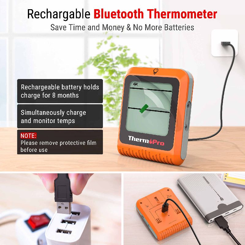 ThermoPro TP920 Wireless Meat Thermometer/ two Probes/ Bluetooth/ up to 150 m. Range/ -10˚C to 300˚C