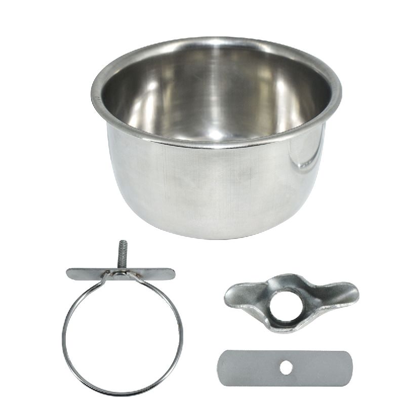 Bird feeder / stainless steel / 800ml / with clamp
