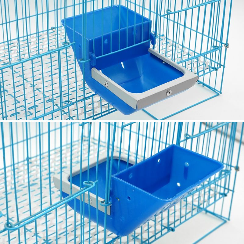 Rabbit Feeder / 0.5kg Capacity /Anti-Chew Metal Edge / Reinforced Plastic / Set f 10 Pieces / Dimensions 140 x 150 x 95 mm