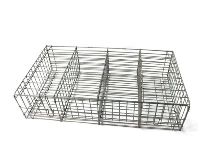 Group Cage for Rabbits / Galvanized Wire Mesh / 4 Rabbits / Rabbit Transport / Domestic Rodents / Different Compartments / Dimensions 73 x 22 x 41 cm