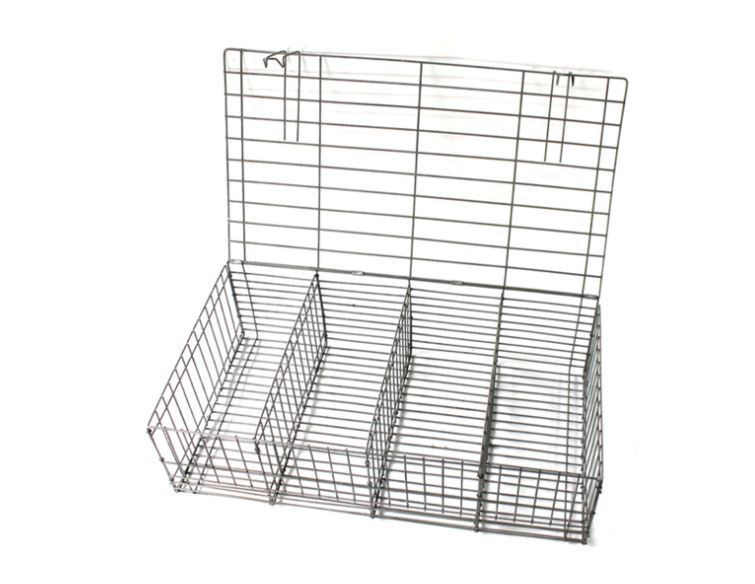 Group Cage for Rabbits / Galvanized Wire Mesh / 4 Rabbits / Rabbit Transport / Domestic Rodents / Different Compartments / Dimensions 73 x 22 x 41 cm