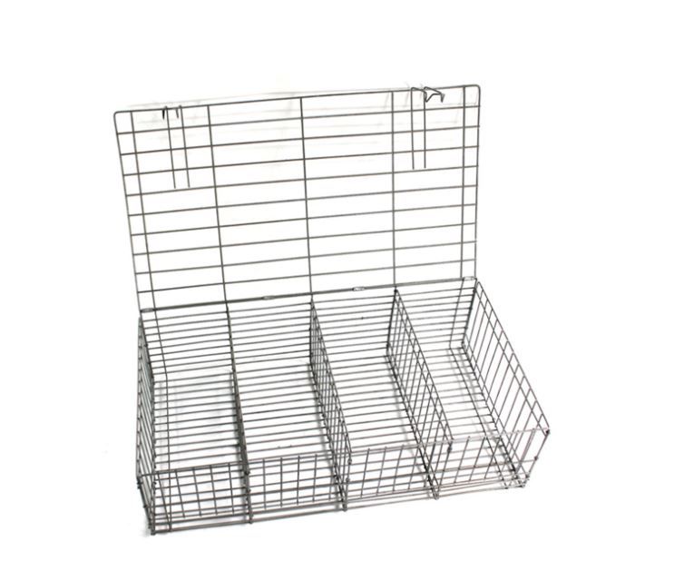 Group Cage for Rabbits / Galvanized Wire Mesh / 4 Rabbits / Rabbit Transport / Domestic Rodents / Different Compartments / Dimensions 73 x 22 x 41 cm