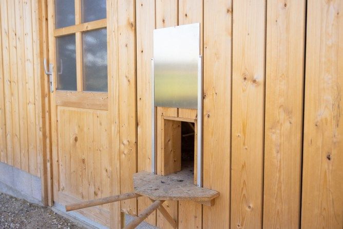 Aluminum Partition for Automatic Door / For Chicken Coop / 430 x 400 mm