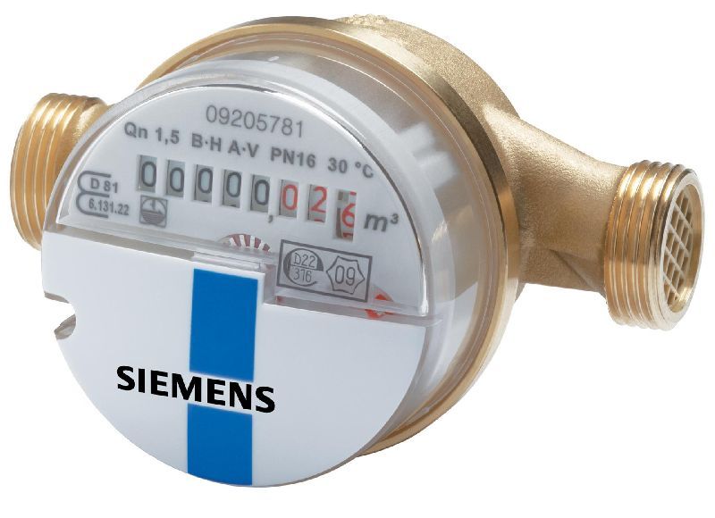 Single-jet water meter / Siemens / ½“ /30 ̊ C / 1.5 m³/h / 110 mm /