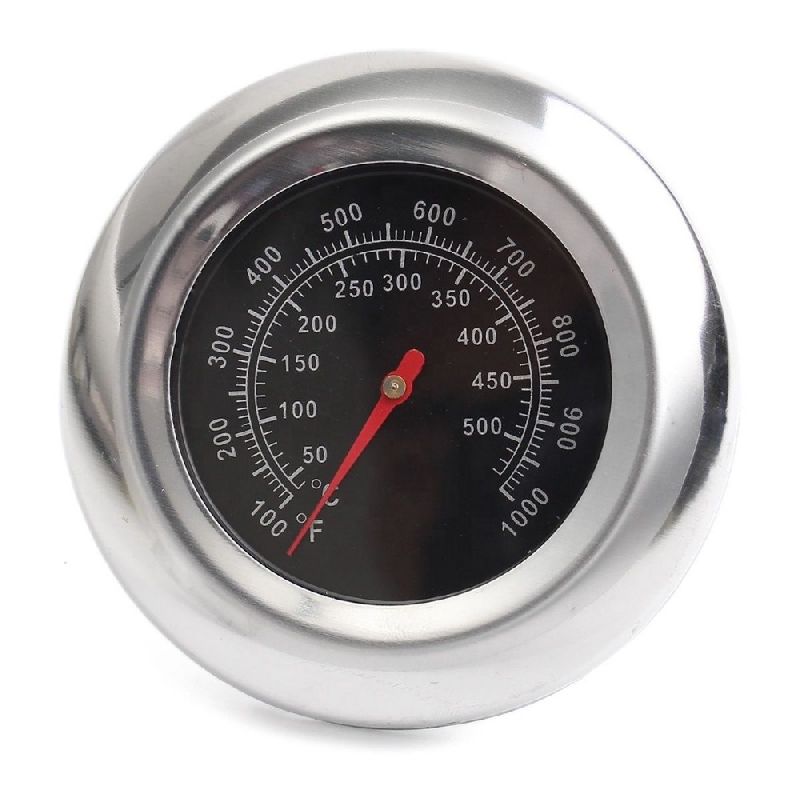 76mm Dial Stainless Steel Bimetal Thermometer for Ovens / 500 C Degree / High Temperature Gauge for BBQ, Grill