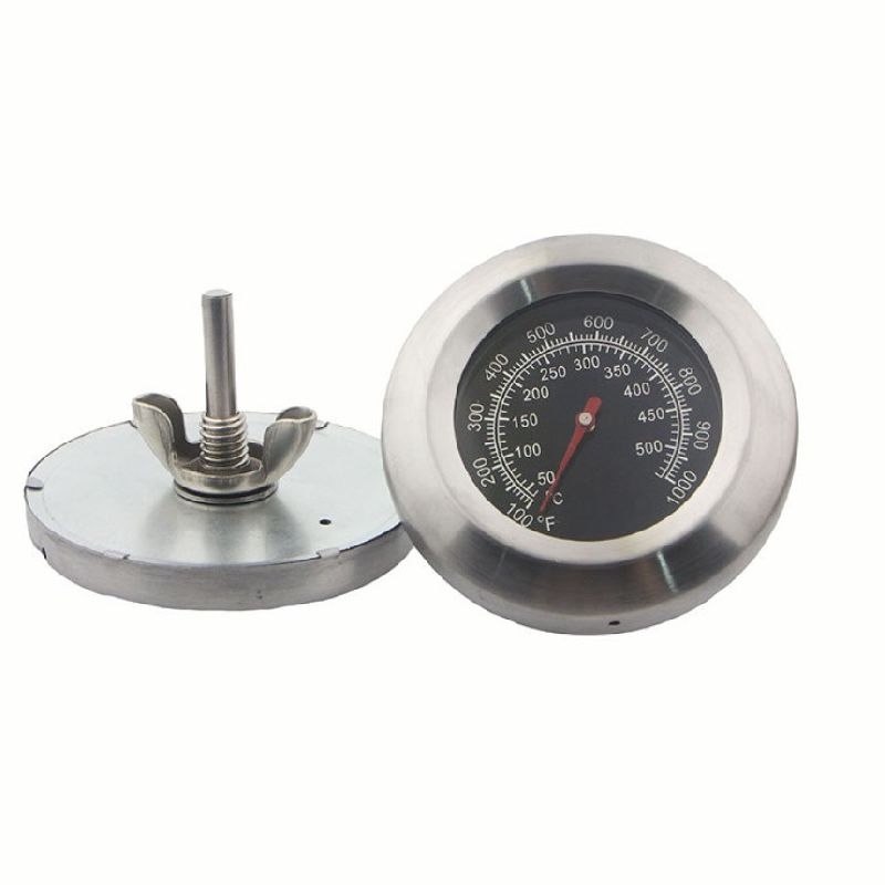 76mm Dial Stainless Steel Bimetal Thermometer for Ovens / 500 C Degree / High Temperature Gauge for BBQ, Grill