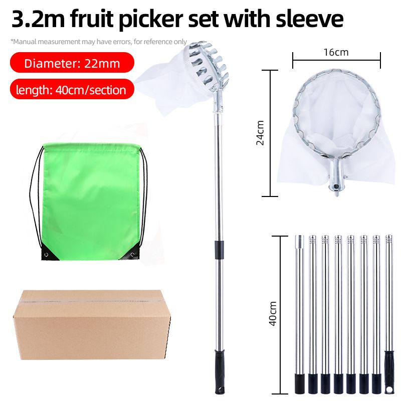 Cloth collection bag attached to the fruit picker
