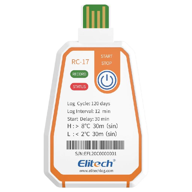Data Logger / RC - 17 / USB / Temperature -30ºC to 70ºC / 16000 Records