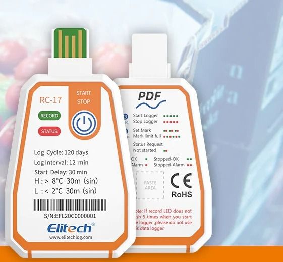 Data Logger / RC - 17 / USB / Temperature -30ºC to 70ºC / 16000 Records