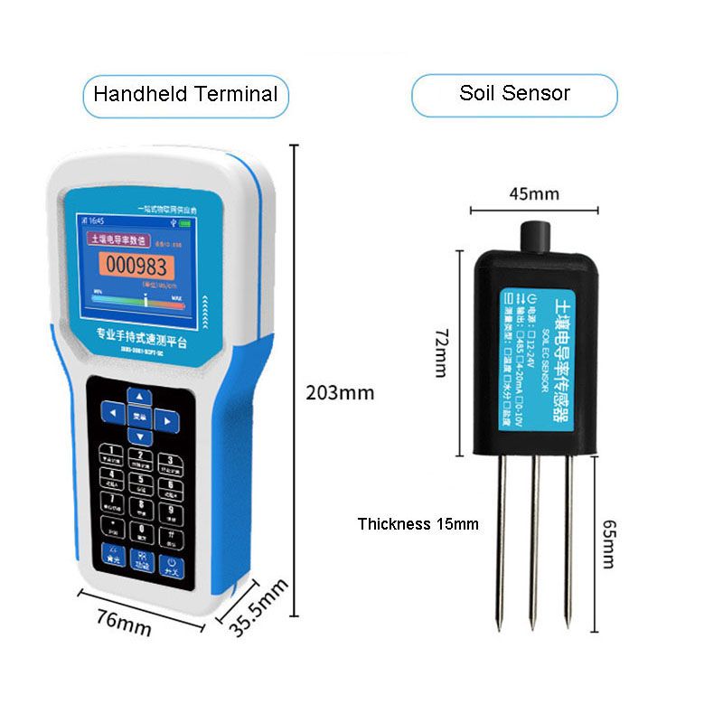 8 in 1 Digital Soil Tester / Soil Fertility / NPK / pH / EC / Temperature / Moisture Meter / Portable Soil Tester