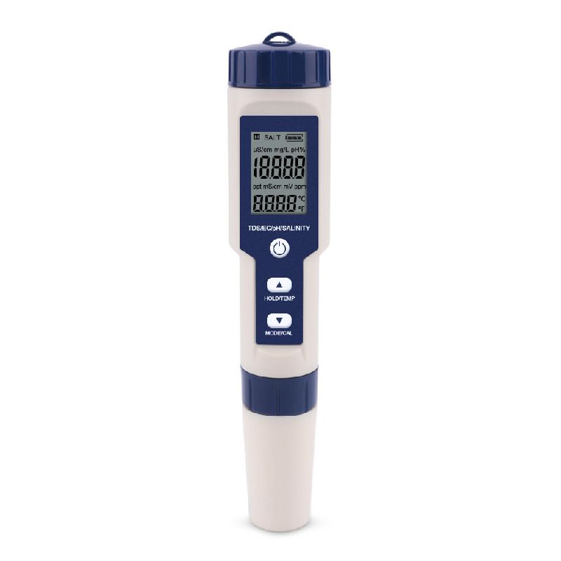 5 in 1 Digital Water Meter / TDS / EC / pH / Salinity / Temperature Water Tester