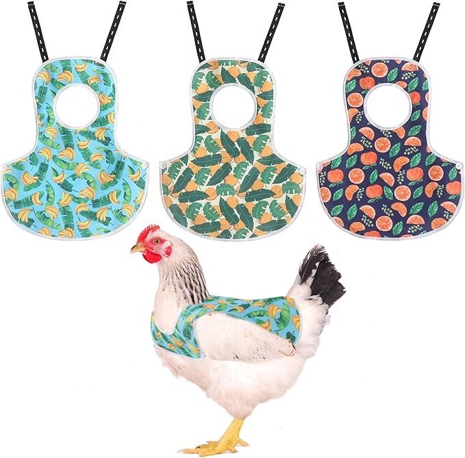 Chicken Saddle / Adjustable Feather Protection Apron With Prints And Straps