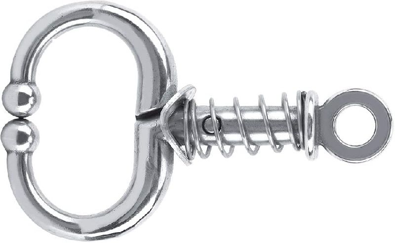 Bull Lead / Spring Nose Ring / Stainless Steel / Suitable for Bull Upto 500 kg / 13cm