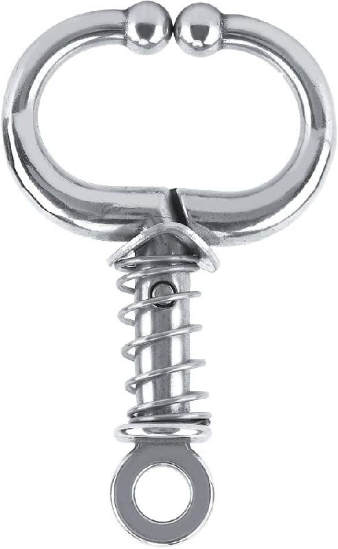 Bull Lead / Spring Nose Ring / Stainless Steel / Suitable for Bull Upto 500 kg / 13cm