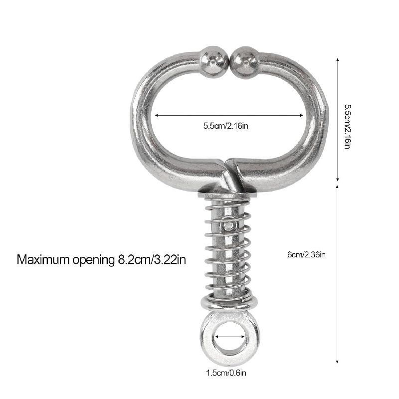 Bull Lead / Spring Nose Ring / Stainless Steel / Suitable for Bull Upto 500 kg / 13cm