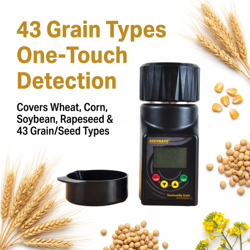 Trustworthy Grain Moisture Meter / Up to 43 Grains Type / Digital LCD Display