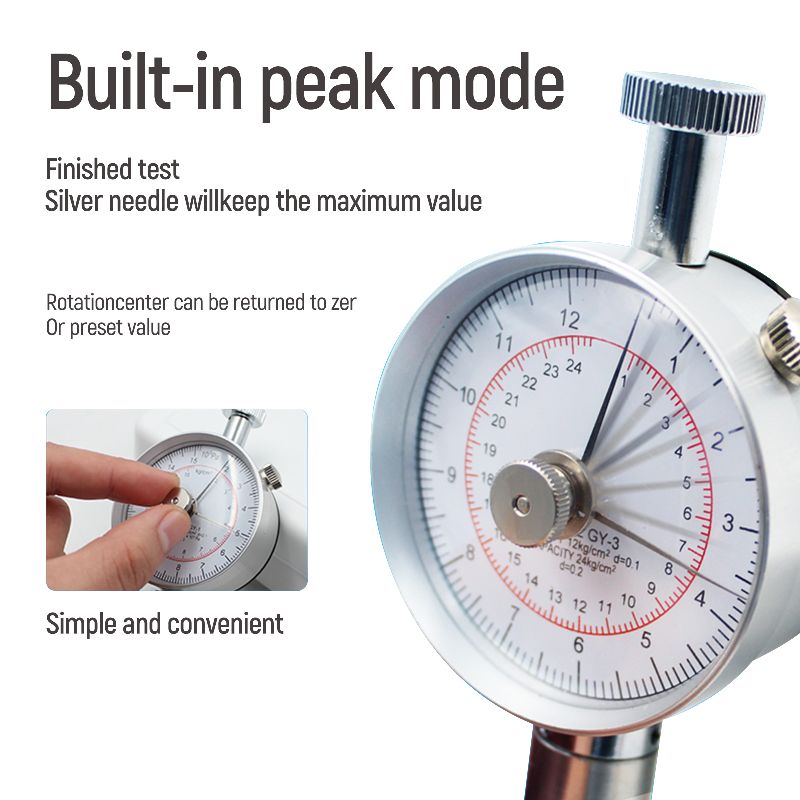 Portable Fruit Hardness Tester / Fruit Penetrometer With Interchangeable Probes/ Analogue Dial /Suitable for Apples, Pears, Grapes, Oranges