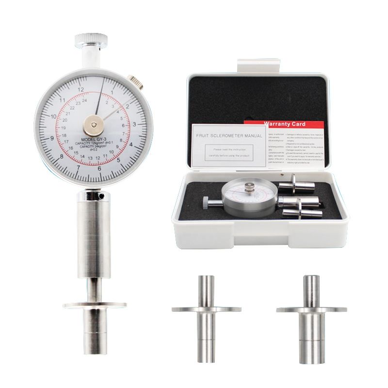 Portable Fruit Hardness Tester / Fruit Penetrometer With Interchangeable Probes/ Analogue Dial /Suitable for Apples, Pears, Grapes, Oranges
