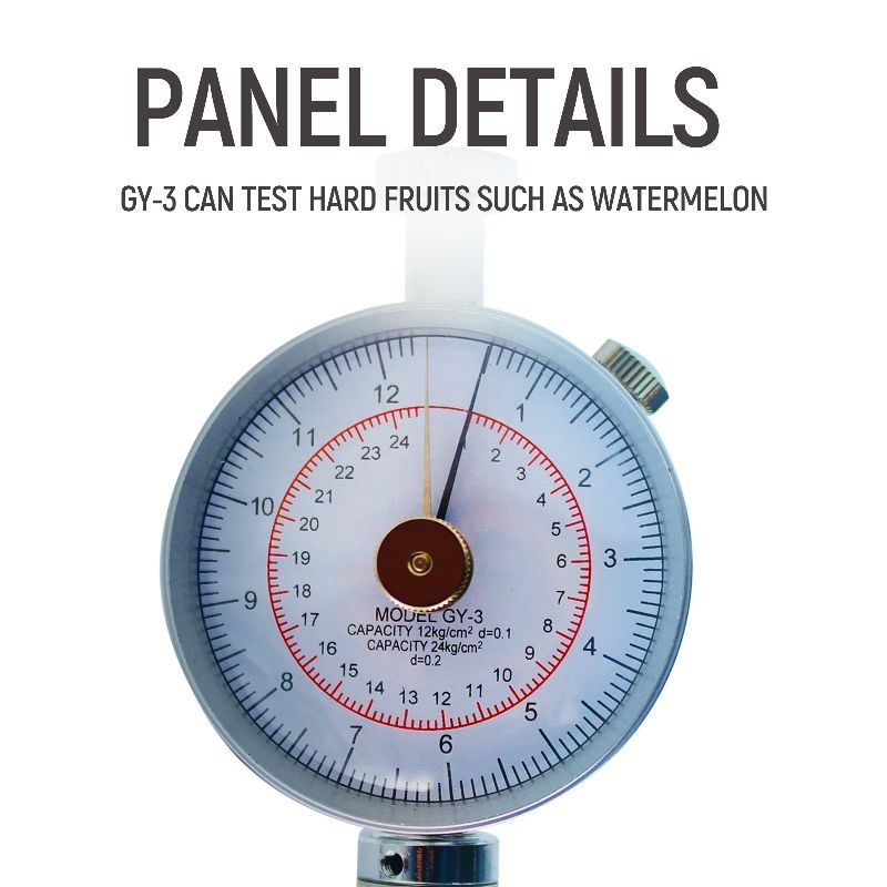 Portable Fruit Hardness Tester / Fruit Penetrometer With Interchangeable Probes/ Analogue Dial /Suitable for Apples, Pears, Grapes, Oranges