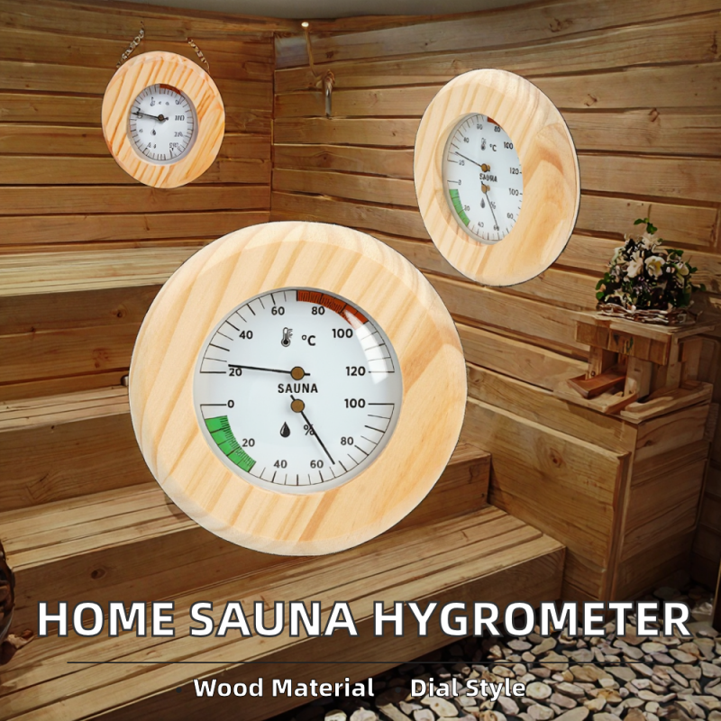 2 in 1 Sauna Thermometer Hygrometer / Indoor Scale Hygrometer / Analogue Dial 20ºC -120ºC / 0% - 100%RH