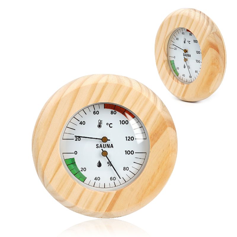 2 in 1 Sauna Thermometer Hygrometer / Indoor Scale Hygrometer / Analogue Dial 20ºC -120ºC / 0% - 100%RH
